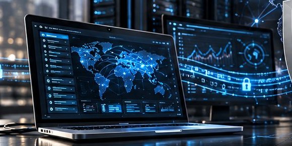 Security testing dashboard on a laptop